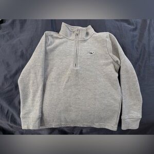 Vineyard Vines Boys Light Gray Quarter Zip